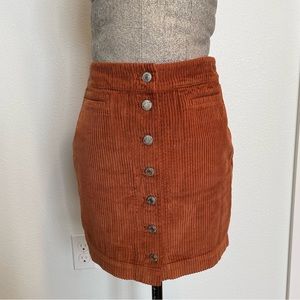 Aritzia Wilfred Free corduroy mini skirt